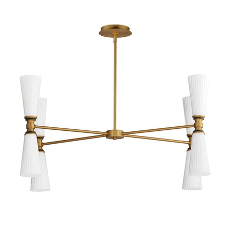 Maxim Lighting Krevat 8-Light Chandelier, Black/Natural Aged Brass 24828SWBKNAB